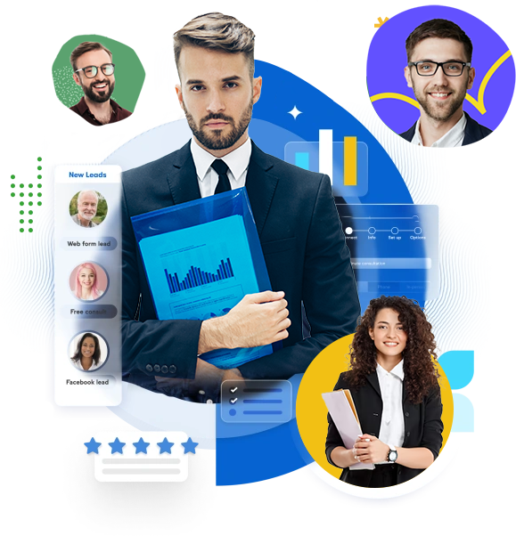 Truthify platform illustration showing profiles and scores